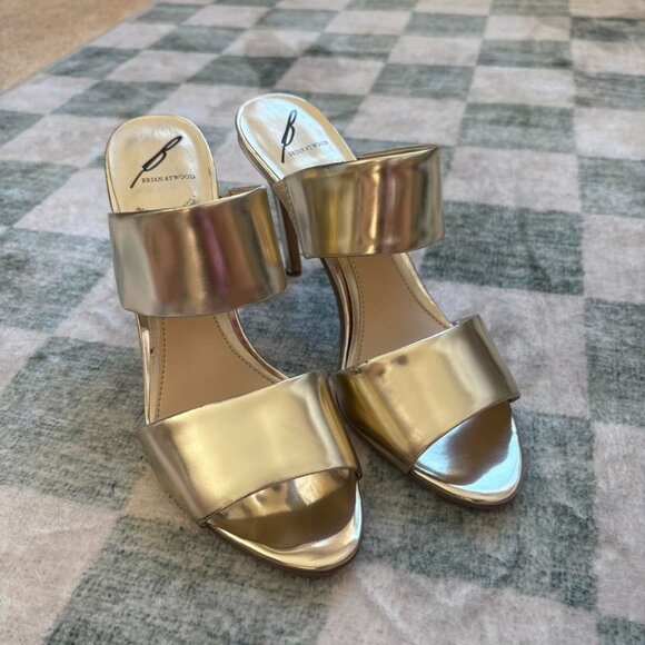 Brian Atwood Women's Gold Courts - Picture 1 of 7
